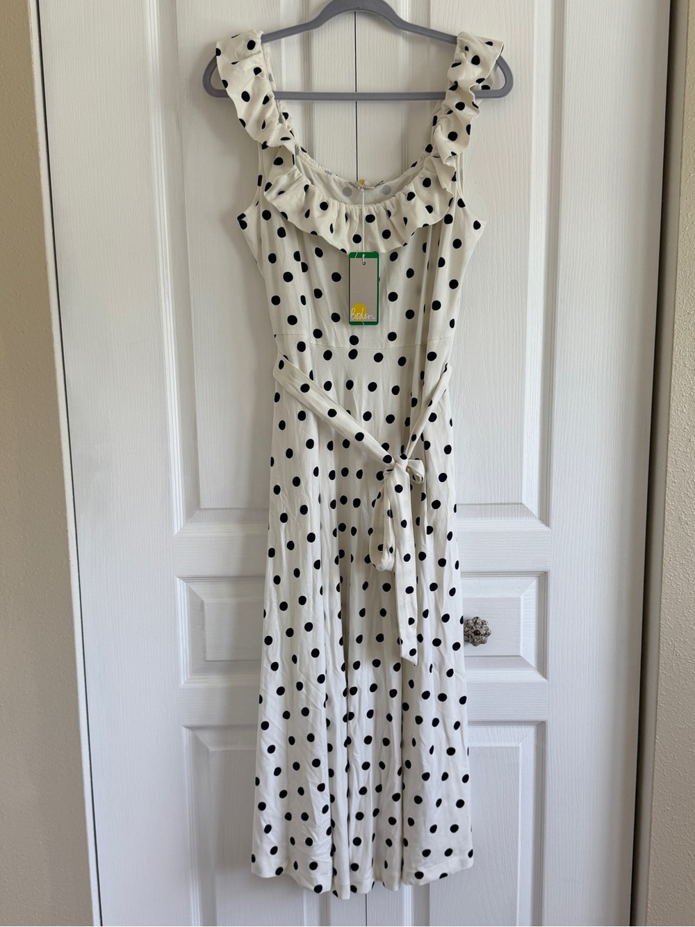NWT Boden Ruffle Neck Jersey Dress